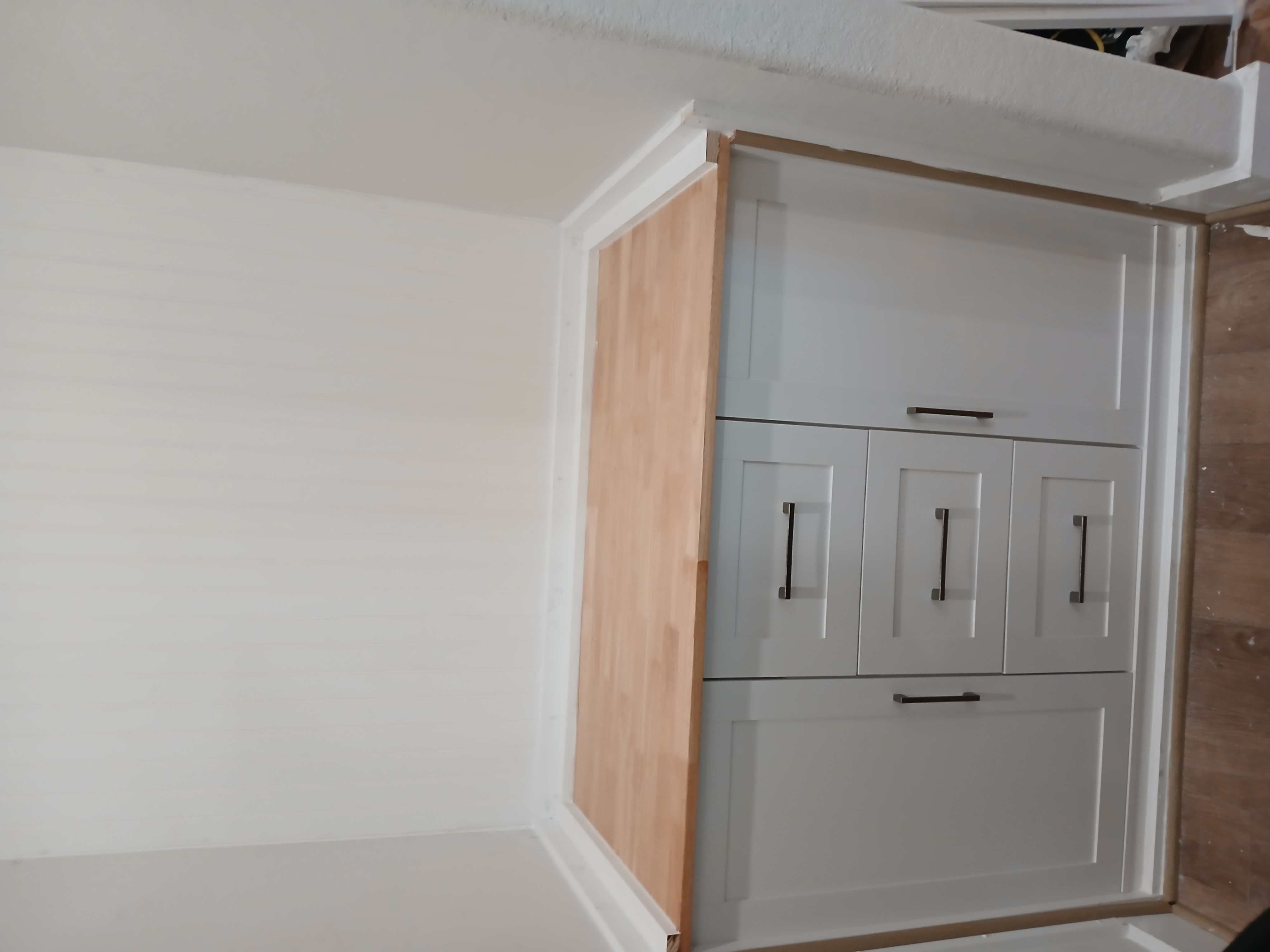 Cabinet install after